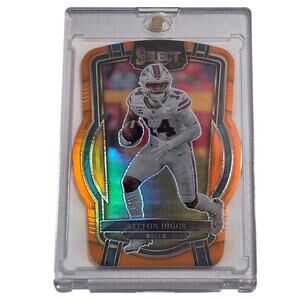 Select Stephon Diggs Bills Die-Cut Orange Prizm 061/199 2022 NM In Hard Case